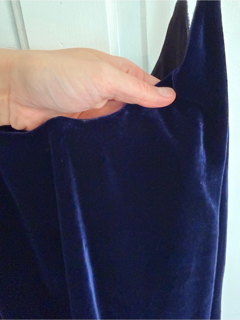 Reformation Navy Velvet Slip Maxi Dress - Picture 7 of 13
